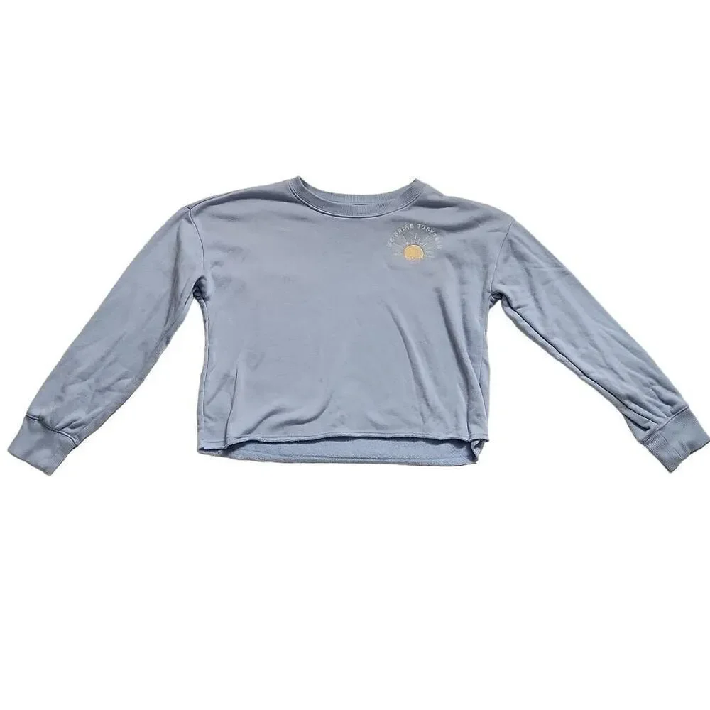 OshKosh B'Gosh Girls Size 14 Blue Supersoft Shine Together Skimmer Sweatshirt